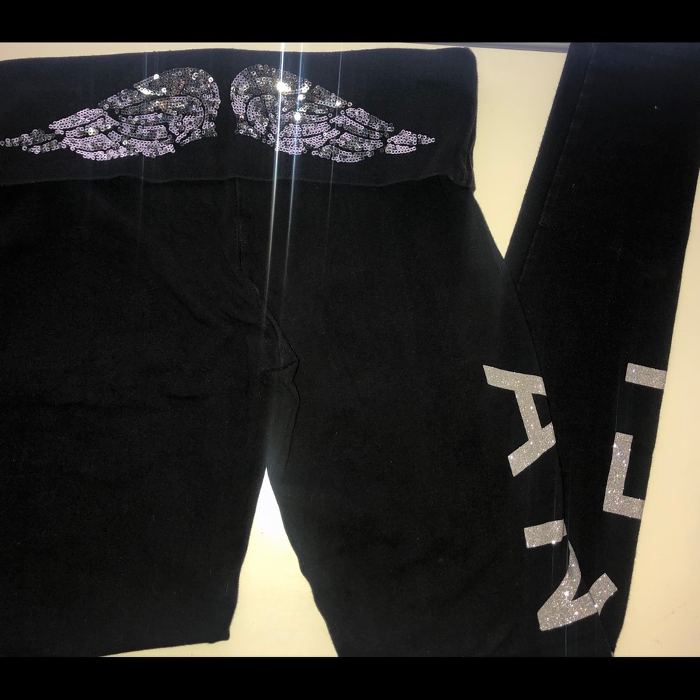 Black Tight Angel Victoria Secret Leggings